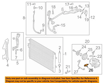 Оригинальный конденсатор HYUNDAI 12-20 Accent, линии компрессора регулирующий клапан 976743M001 - Изображение 1 из 2