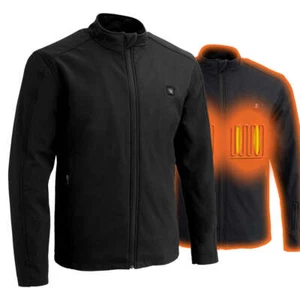 Chaqueta de carcasa suave con cremallera delantera con calefacción con conjunto de elementos calefactores delanteros y traseros - Imagen 1 de 11