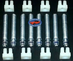 61-72 Ford Headlight Head Light Lamp Adjuster Adjusting Screw Bolt & Nut 8pcs N - Picture 1 of 10