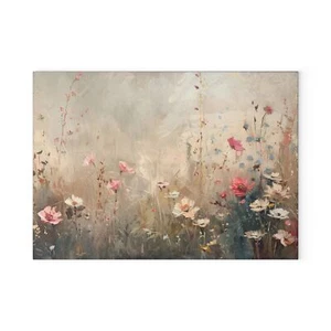 Romantic Floral Glass Cutting Board, Kitchen Decor, Wedding Gift - Picture 1 of 13