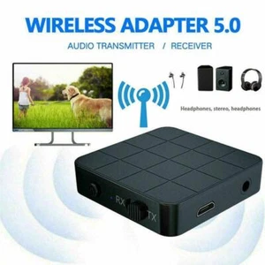 2en1 Bluetooth 5.0 Transmetteur Récepteur pour TV Voiture Stéréo Adaptateur Sans Fil R1M8 - Photo 1/12