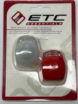 BIcycle Bike Clip On LED Bike Lights Lights Front & Rear 3 Functions Waterproof - Image 1 of 3