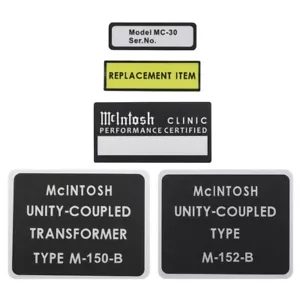 AMPLIFICADOR MCLNTOSH TIPO M-150-B M-152-B logotipo insignia impermeable pegatina calcomanía hágalo usted mismo - Imagen 1 de 9