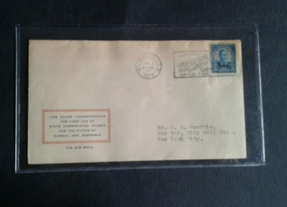 Scott #663 Kansas Overprint on 5 cent Roosevelt first day of issue  - Image 1 of 1