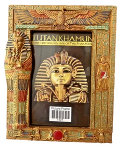 VTG King Tut TUTANKHAMUN Golden Age Of The Pharaohs Exhibit Picture Frame NEW - Picture 1 of 8