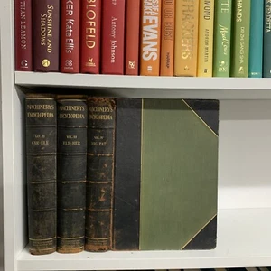 1917 Machinery's Encyclopedia 3 Volumes DAMAGE by The Industrial Press Remin V20 - Imagen 1 de 4