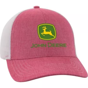 LP84272 - John Deere Logo Pink and White Mesh Back Cap - Bild 1 von 1
