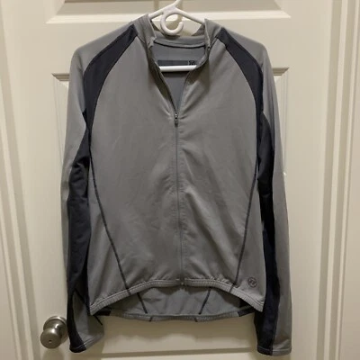 Chaqueta gris ciclismo mediana Novara para hombre cremallera completa algodón invierno montar Foto 1 de 4
