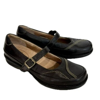 Red Wing 黑色皮革 Mary Jane 鞋女式 8 码一脚蹬扣乐福鞋 — 第 1/4 张图片