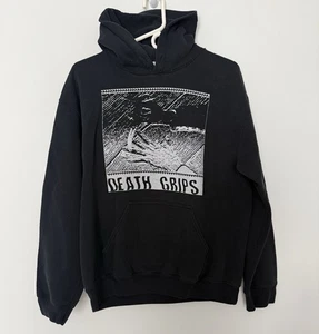 Death Grips WORN GRUNGE Hoodie schwarz Größe M BITTE BESCHREIBUNG LESEN! - Bild 1 von 12