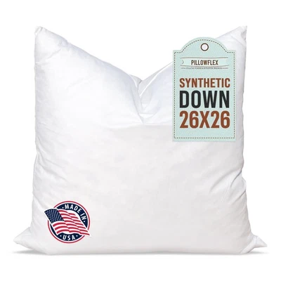 Synthetic Down Pillow Insert - 26x26 Down Alternative, Ultra Soft Large Squar... - Image 1 of 4