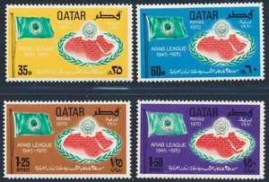 QATAR 1970 Arab League, Cpl Superb MNH/** Set, Wall, Flag, Emblem, Map - Picture 1 of 1