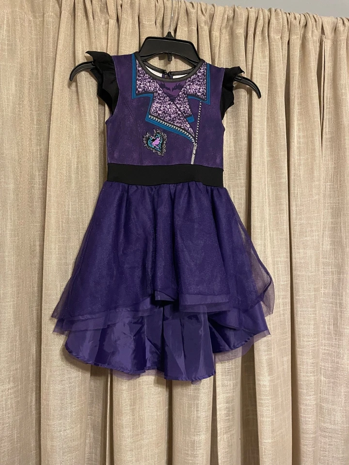 Disney descendants Mal sz 7/8 girls dress/costume - Image 1 of 2