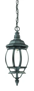 Matte Black Glass Globe Hanging Light - Picture 1 of 6