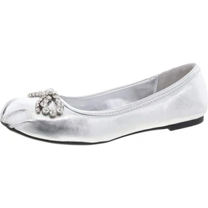 Wild Pair Womens Essense Silver Slip On Ballet Flats 8.5 Medium (B,M) BHFO 8247 - Picture 1 of 3