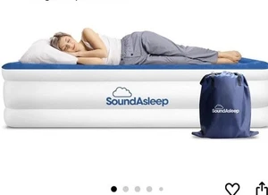 Colchón de aire Sound Asleep Dream Series Comfort Coil Technology azul, doble... - Imagen 1 de 5