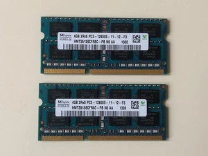 Hynix 2 x 4Gb (8Gb total) DDR3-1600 (PC3-12800) modules, HMT351S6CFR9C, tested - Picture 1 of 2