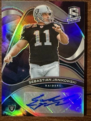 2022 Panini Sebastian Janikowski Auto #'d /2 Nebula Prizm Spectra #SIG-SJA SSP - Image 1 of 4