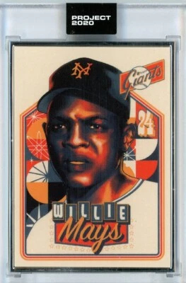 TOPPS PROJECT 2020 - WILLIE MAYS - MATT TAYLOR AP 03/20 Silver Frame #365 - Image 1 of 2