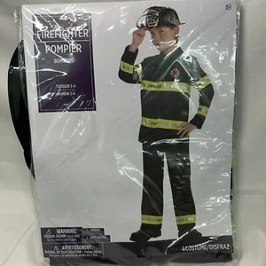 FireFighter Boys Toddler 3-4 3T 4T Fireman Costume - Picture 1 of 8