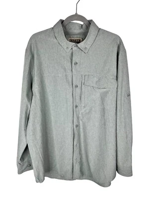 DULUTH Men's Light Gray Lightweight Button Down Shirt Large - Image 1 of 4
