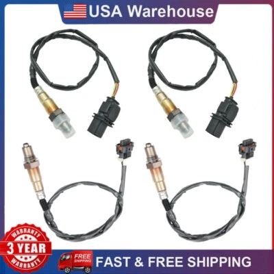4x Oxygen Sensors For 2007 2008 Porsche Boxster Cayman 911 Upstream+Downstream - Image 1 of 4