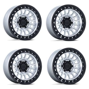Set 4 17" KMC KM552 IMS Machined W/ Black Lip 17x8.5 Wheels 6x5.5 -10mm Rims - Picture 1 of 8