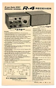 CQ Ham Radio Rivista Stampa Pubblicità DRAKE Modello R-4 Ricevitore (2/65) - Foto 1 di 1