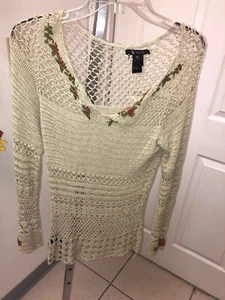 ii SISTERS Knit Sweater Tan Beige Sz S - Picture 1 of 6