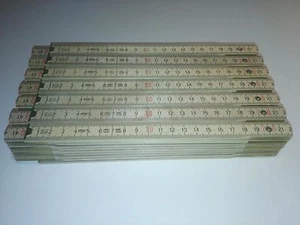 7 ZOLLSTÖCKE 2 METER AUS HOLZ UNBENUTZT HAUS BAU UMBAU NEU RENOVIERUNG NATUR - Bild 1 von 1