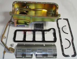 Canton Black Powdercoated 6 pcs Ford Mustang 289 302 7 Qt. Oil Pan 15-620SBLK - Foto 1 di 4
