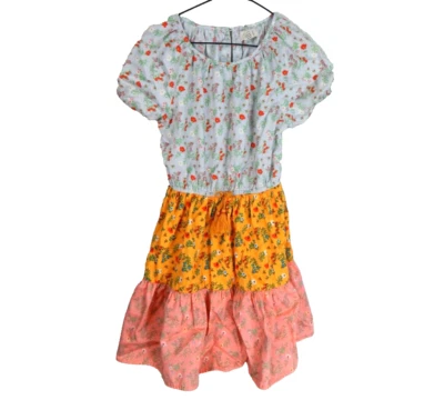 Vestido Peek Niñas 12 Floral Manga Abullonada en Niveles Boho Campesino Usado en Excelente Condición Envío Gratuito Foto 1 de 3