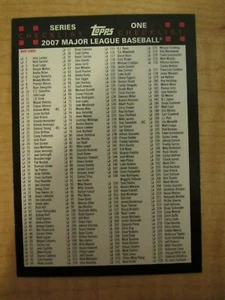 2007 Topps Baseball Series 1 Checklist #1 of 3 - Picture 1 of 2