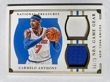 2015-16 National Treasures CARMELO ANTHONY NBA Game Gear Gu Jerseys /75 KNICKS