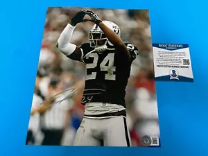 Foto 8x10 firmada por Charles Woodson Raiders HOF automática Beckett certificado de autenticidad BAS - Imagen 1 de 2