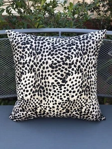 Outdoor Black Brown Leopard Spot Animal Print Cushion Cover 45cm Au handmade - Picture 1 of 4
