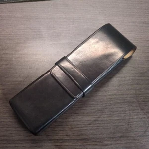 Il Bussetto Pen Case, 2 Holders, Black Good Condition From Japan - Picture 1 of 3