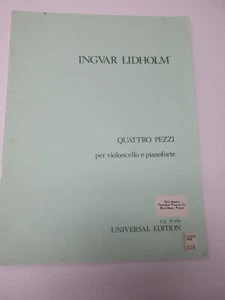 Ingvar Lidholm Quattro Pezzi for Cello and Piano Sheet Music 1955 - Picture 1 of 4