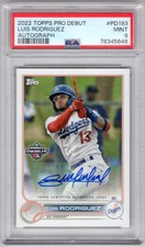 2022 Topps Pro Debut Luis Rodriguez Auto RC PSA 9 #PD-193 ACL Dodgers 