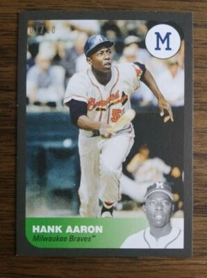 2019 Topps On Demand Reflection Black Border 01/10 HANK AARON Milwaukee Braves - Image 1 of 2