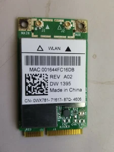 DELL D820 D830 M65 M90 M4300 1520 1720 Wireless Card DW 1395 4312BG WX781 - Picture 1 of 2
