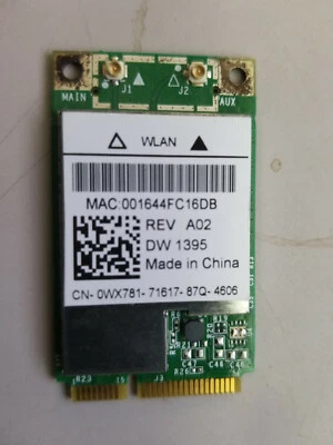 Tarjeta inalámbrica DELL D820 D830 M65 M90 M4300 1520 1720 DW 1395 4312BG WX781 Foto 1 de 2