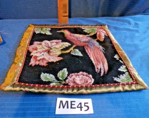 Antique 1920s Doll House Dollhouse Lot: Needlepoint Bird of Paradise Rug ME45 - Picture 1 of 10