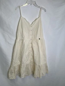 Superdry Women's off-white eyelet Aline above knee dress NWT US sz 6 - Picture 1 of 3