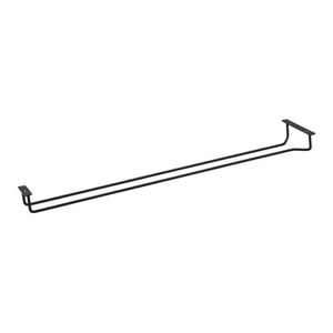 Glass Hanging Rack Black 600mm Single Row Wine Glasses Storage Holder Bar - Picture 1 of 1