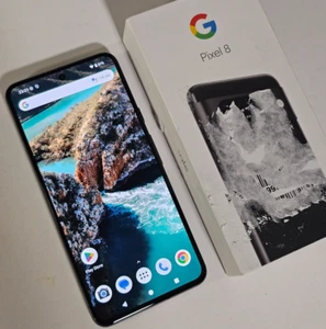 Google Pixel 8 Obsidian 128GB + 8GB RAM (Unlocked) Excellent condition with box! - Zdjęcie 1 z 9