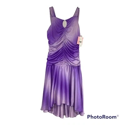 Niñas Talla 10 Amy's Closet Vestido Sin Mangas Forrado Púrpura Nuevo con Etiquetas Pascua Foto 1 de 4