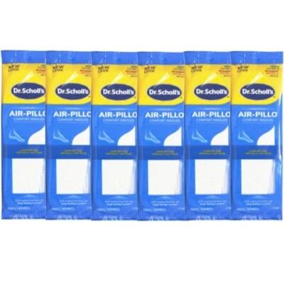 Paquete de 6 pillos de aire Dr. Scholls Comfort para hombre talla 7-13/mujer talla 5-10 1 par cada uno Foto 1 de 4