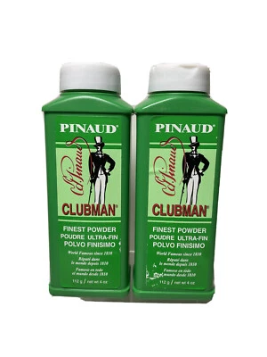 Clubman Pinaud Finest Powder White 4 oz Each Lot of 2 - Image 1 of 4