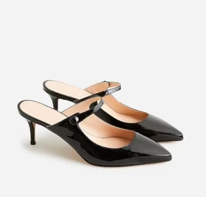 Tacones de mula Jcrew Colette en charol italiano talla 7,5 BM691 - Imagen 1 de 8